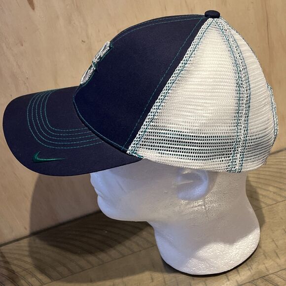 Vintage Nike Team Seattle Mariners Snapback Baseball Hat Cap Blue Teal trucker - Picture 4 of 7